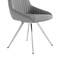 Armen Living Skye Swivel Gray Velvet and Brushed Stainless Steel Dining Room Chairs, PK2 LCSKSIGR - alternate 5